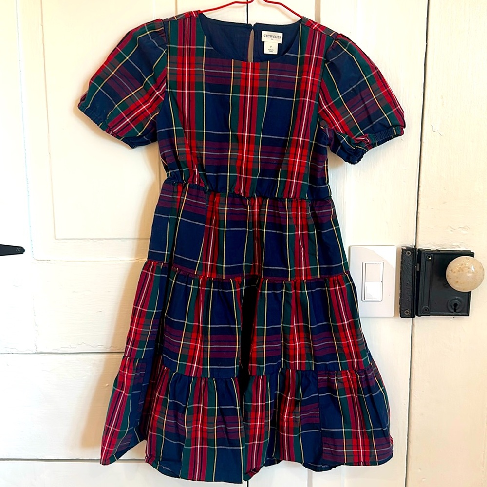 Crewcuts Classic Plaid Kids Dress. Size 7.